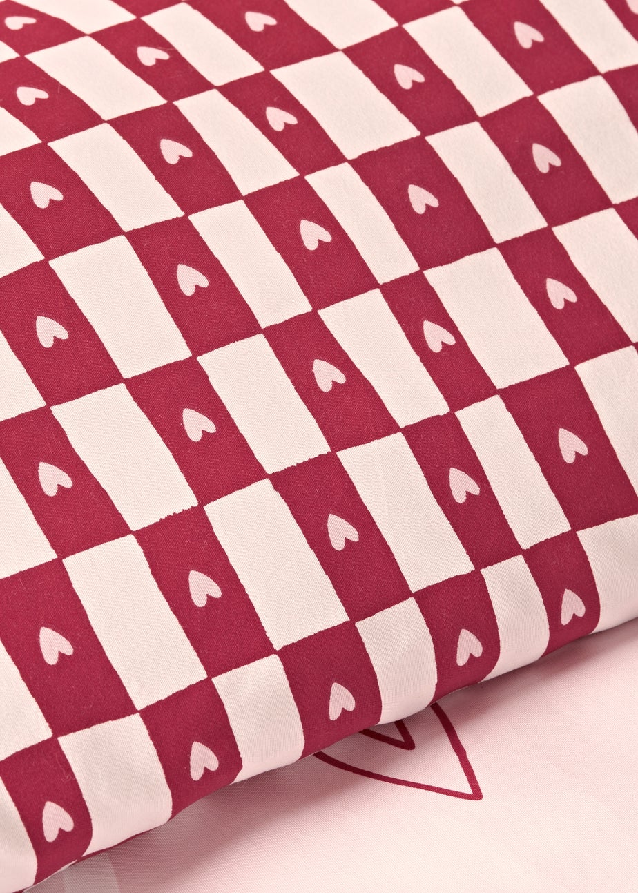 Pink & Red Heart Duvet Set