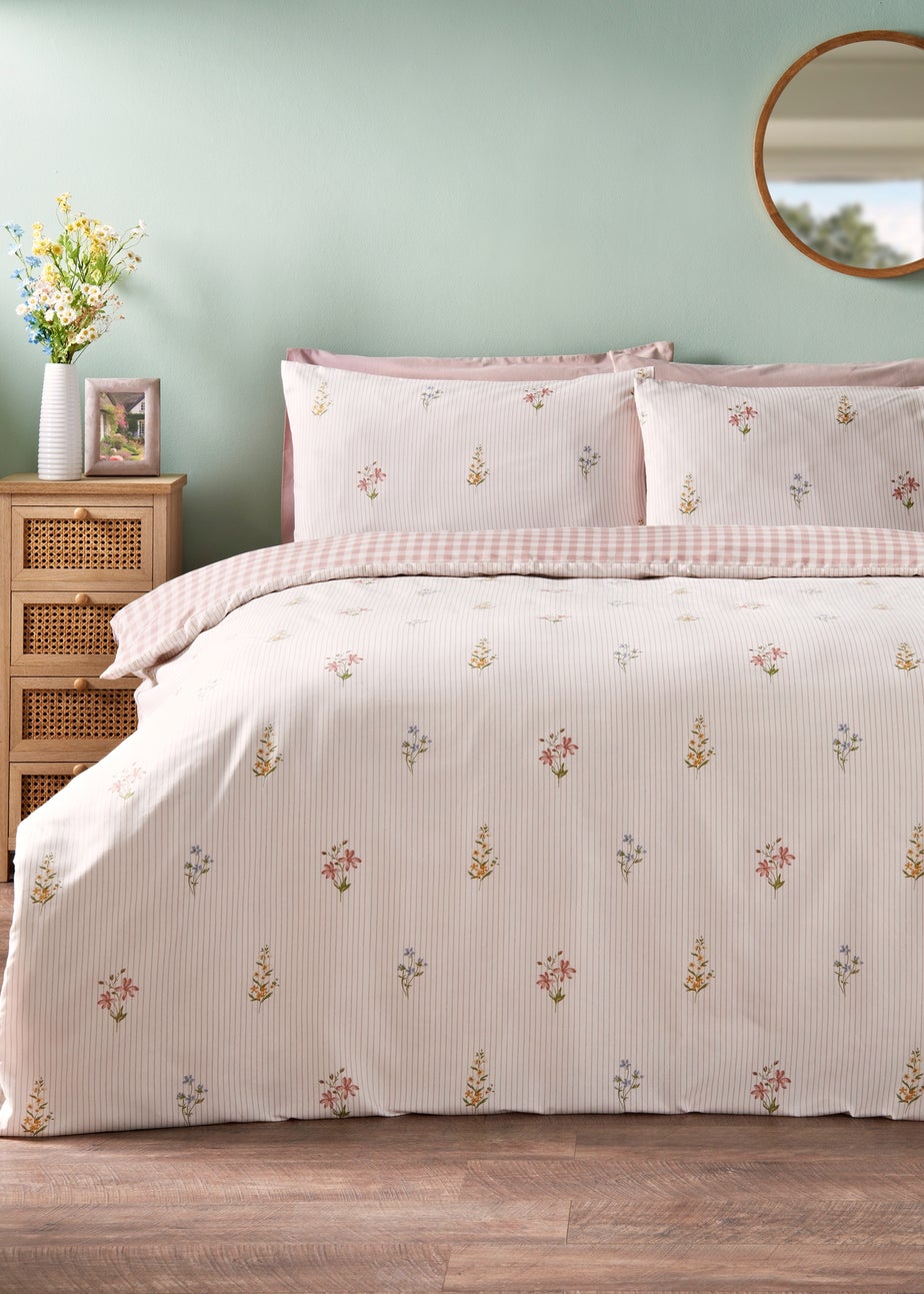 Pink Floral Duvet Set
