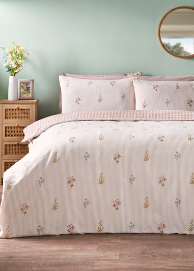 Pink Floral Duvet Set