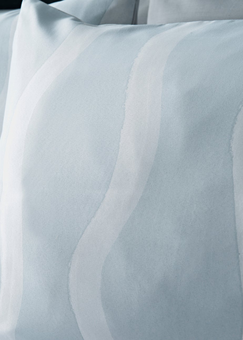 Blue Wavy Striped Duvet Set