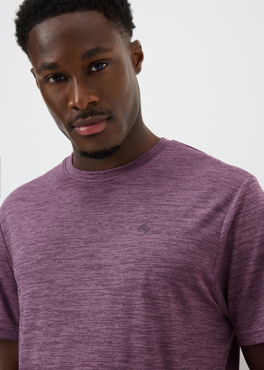 Souluxe Purple Two-Tone Sports T-Shirt