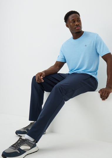 Souluxe Blue Two-Tone Sports T-Shirt