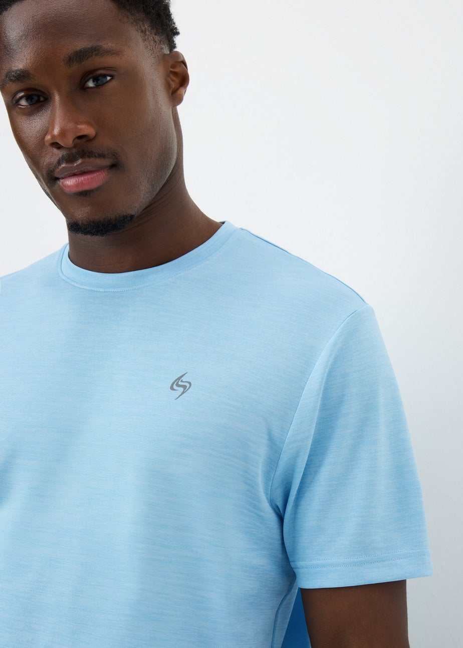 Souluxe Blue Two-Tone Sports T-Shirt