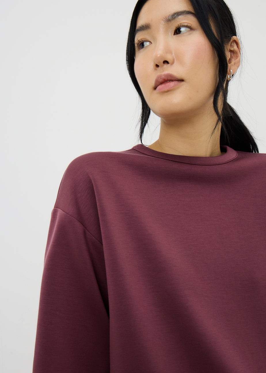 Raspberry Scuba Boxy Co Ord T-Shirt