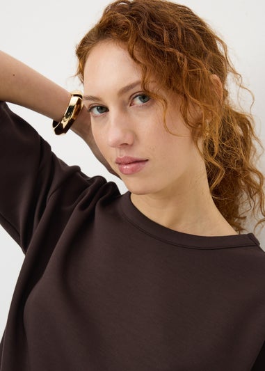 Chocolate Scuba Boxy Co Ord T-Shirt