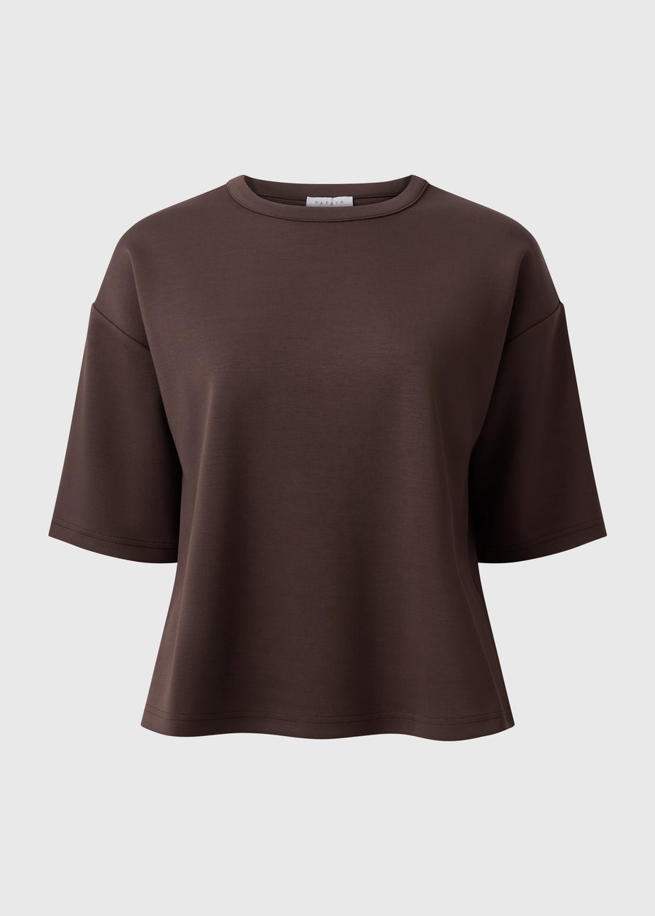 Chocolate Scuba Boxy Co Ord T-Shirt