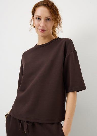 Chocolate Scuba Boxy Co Ord T-Shirt