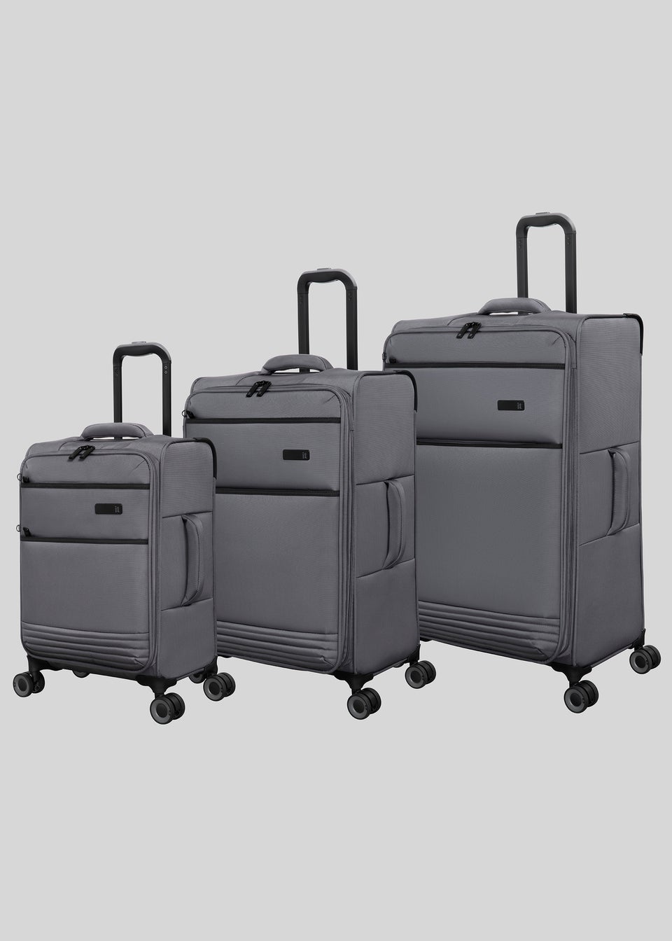 IT Luggage Equivocal Grey Soft Suitcase