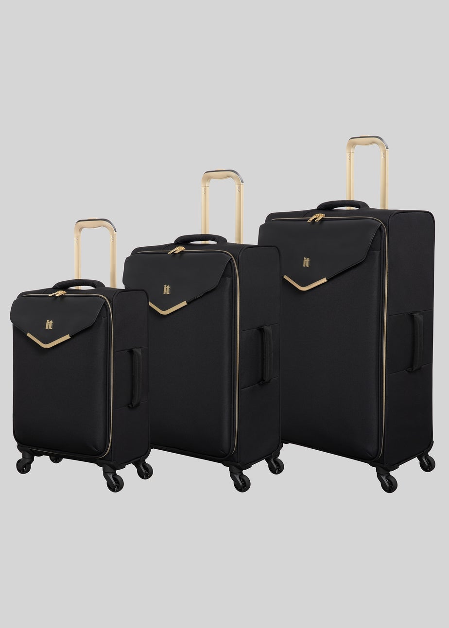 IT Luggage Ravishing Black Soft Suitcase