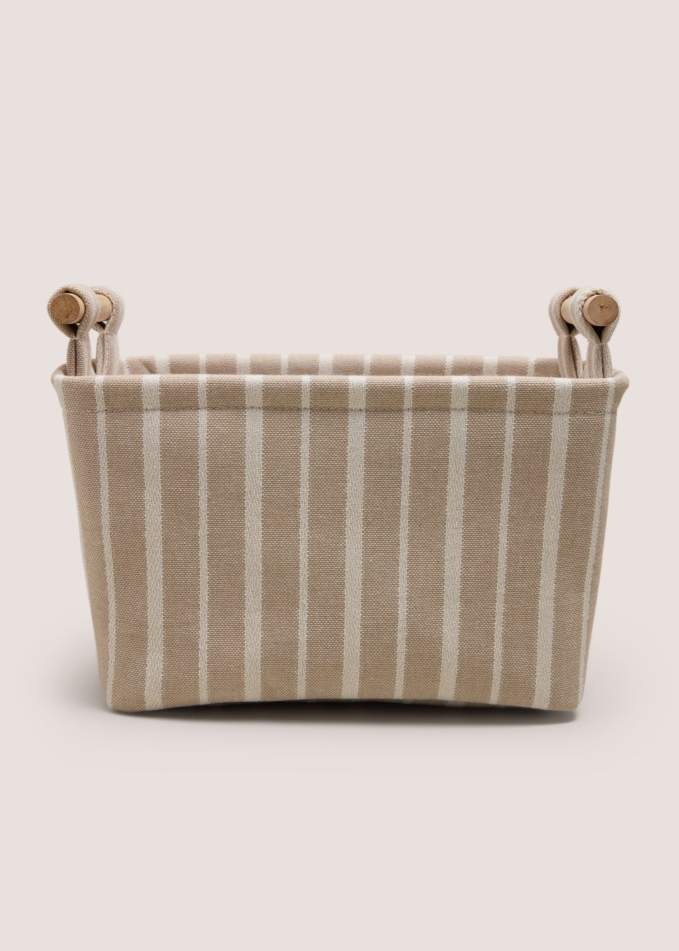 Neutral Stripe Small Storage Basket