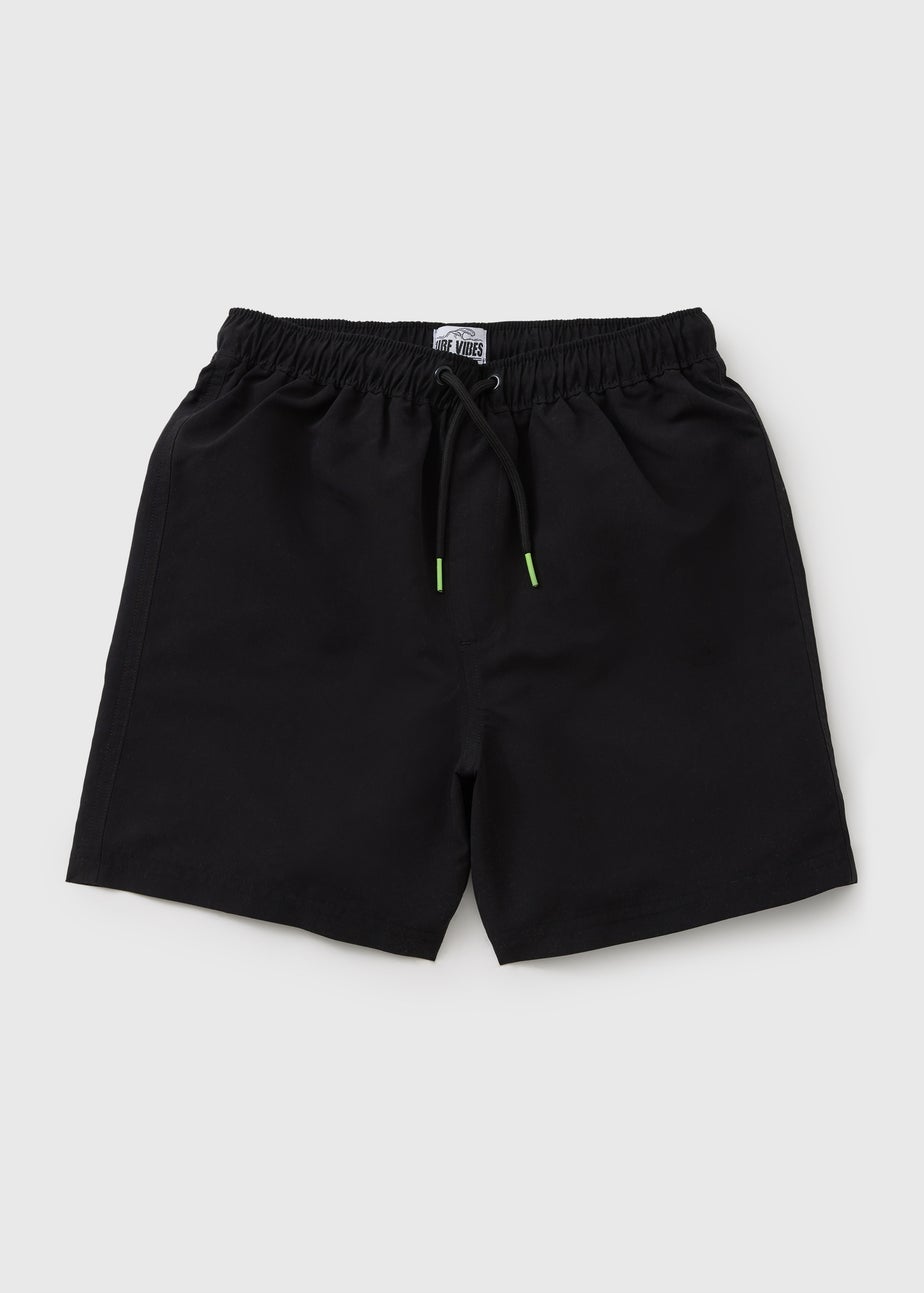 Boys Black Swimming Shorts (7-15yrs)