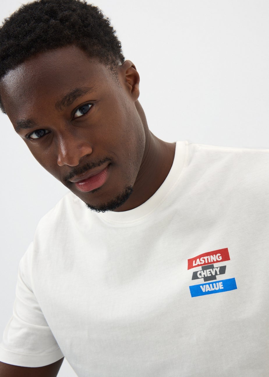 White Chevy Printed T-Shirt