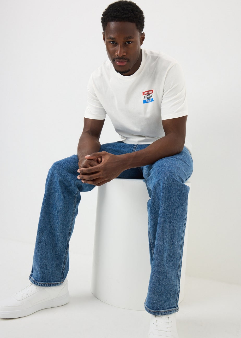 White Chevy Printed T-Shirt