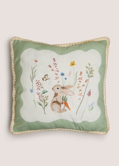 Bunny Embroidered Cushion