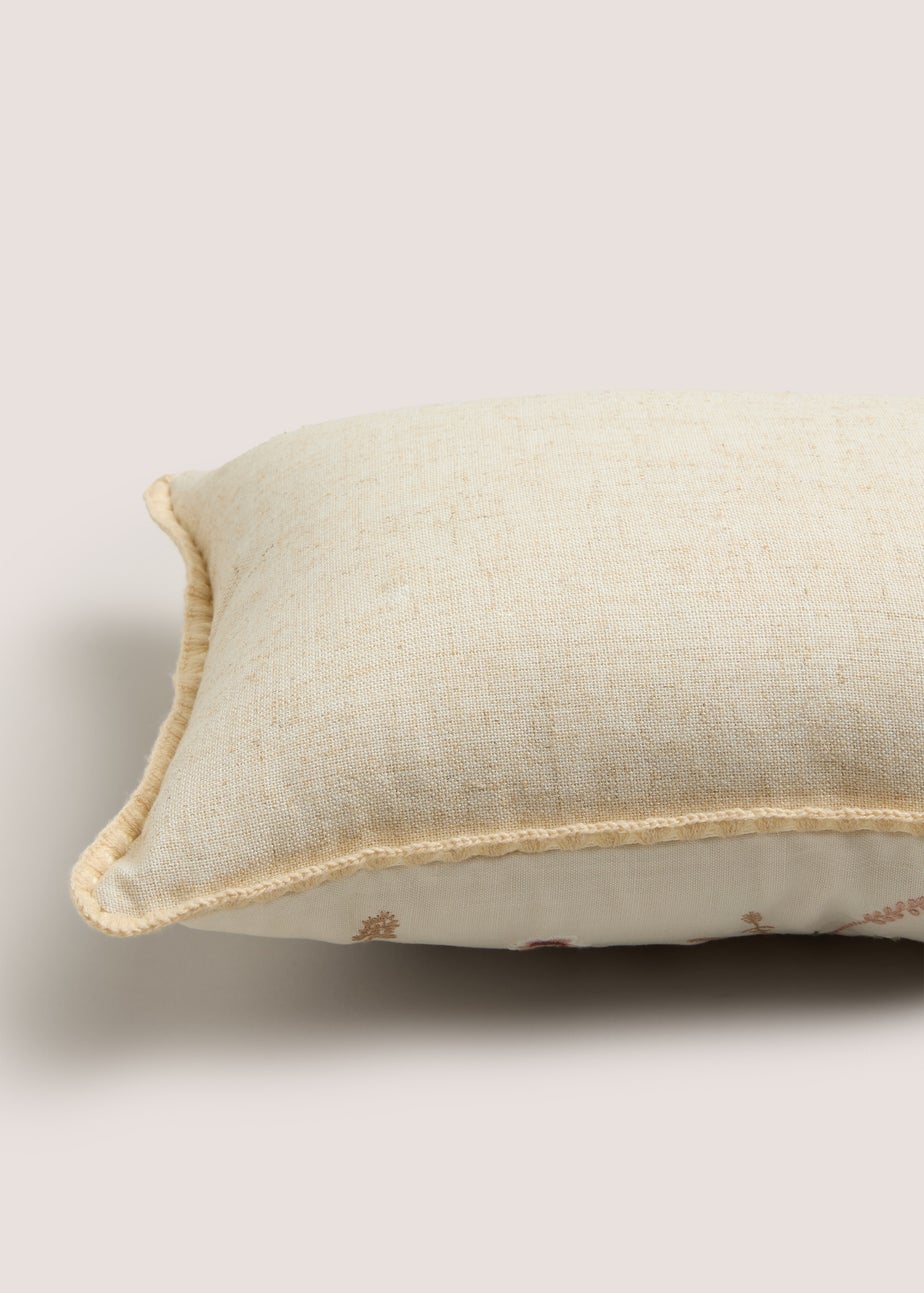 Neutral Bunny Embroidered Cushion