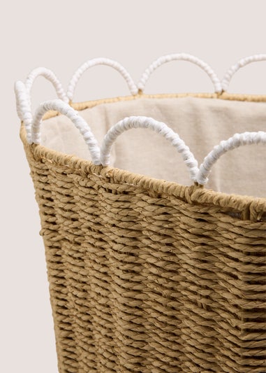 Cut Out Scallop Edge Laundry Basket