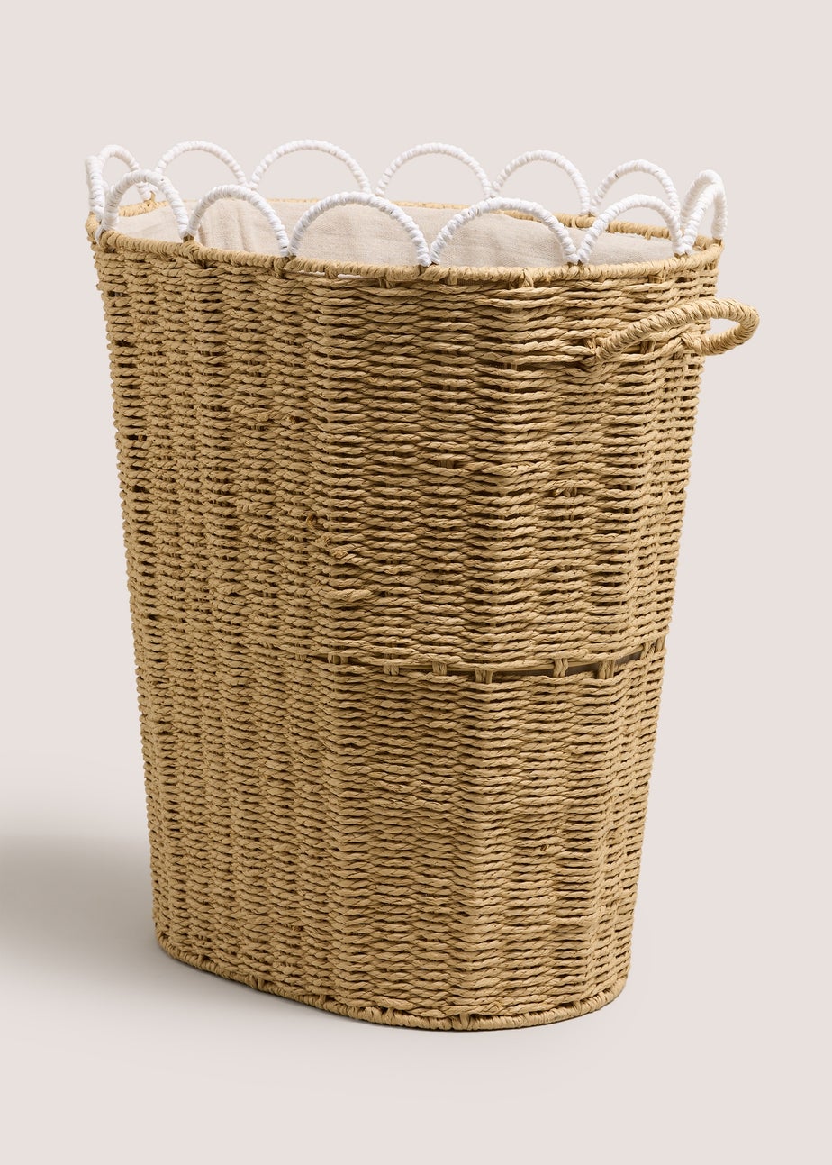 Cut Out Scallop Edge Laundry Basket