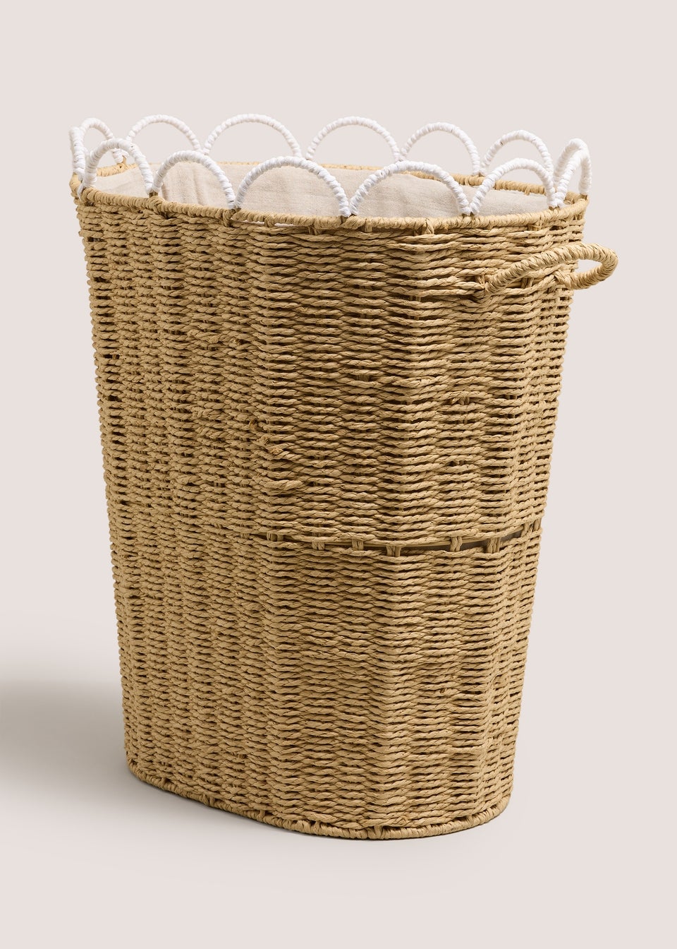 Cut Out Scallop Edge Laundry Basket