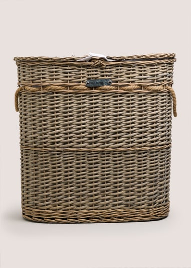 Neutral Double Side Laundry Basket
