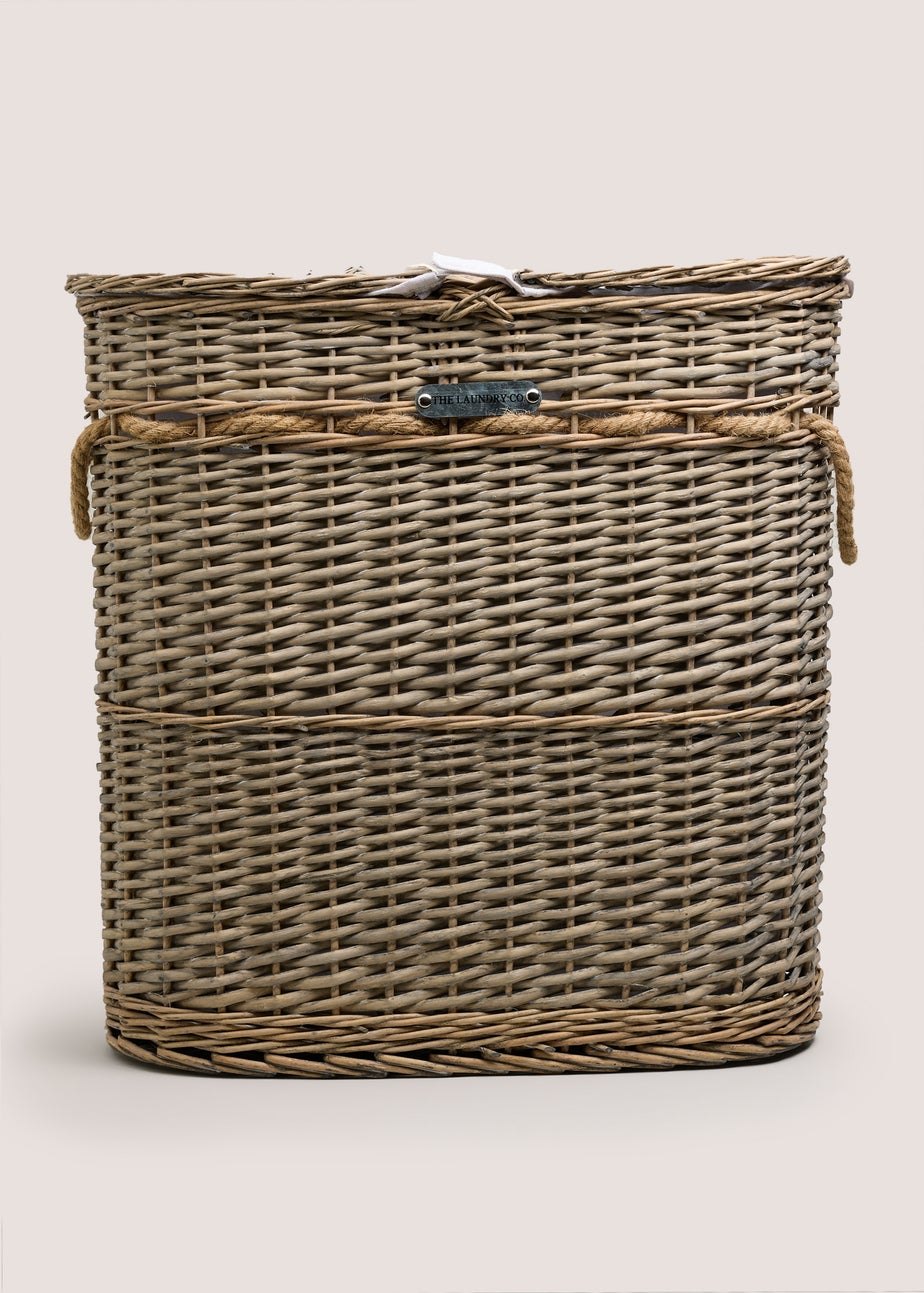 Neutral Double Side Laundry Basket