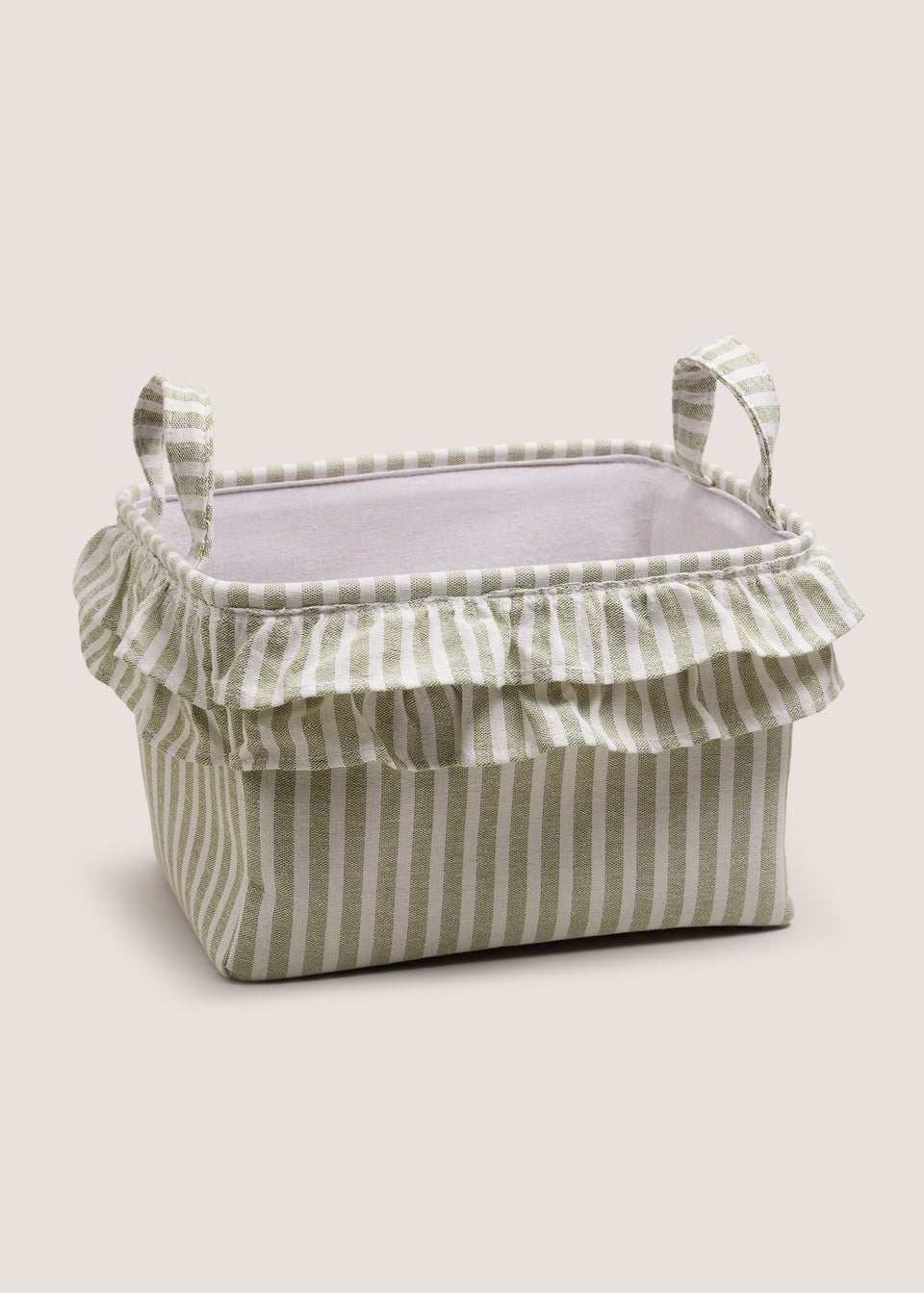 Green Stripe Storage Basket