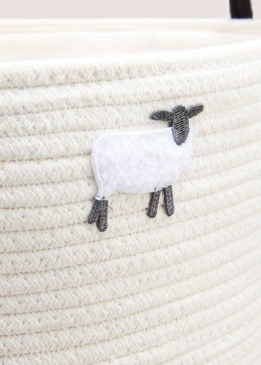 White Sheep Laundry Basket