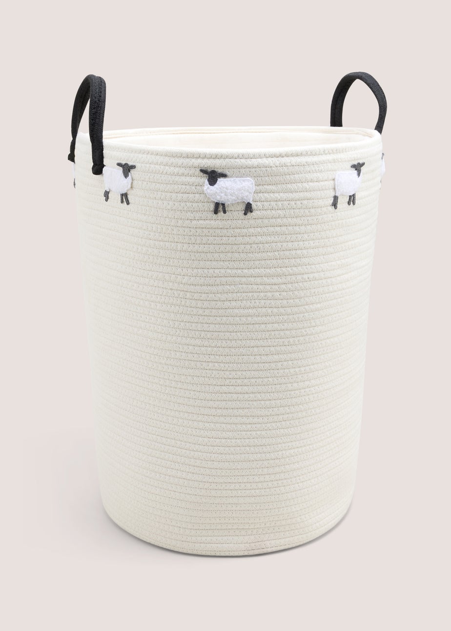 White Sheep Laundry Basket