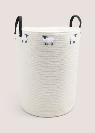 White Sheep Laundry Basket