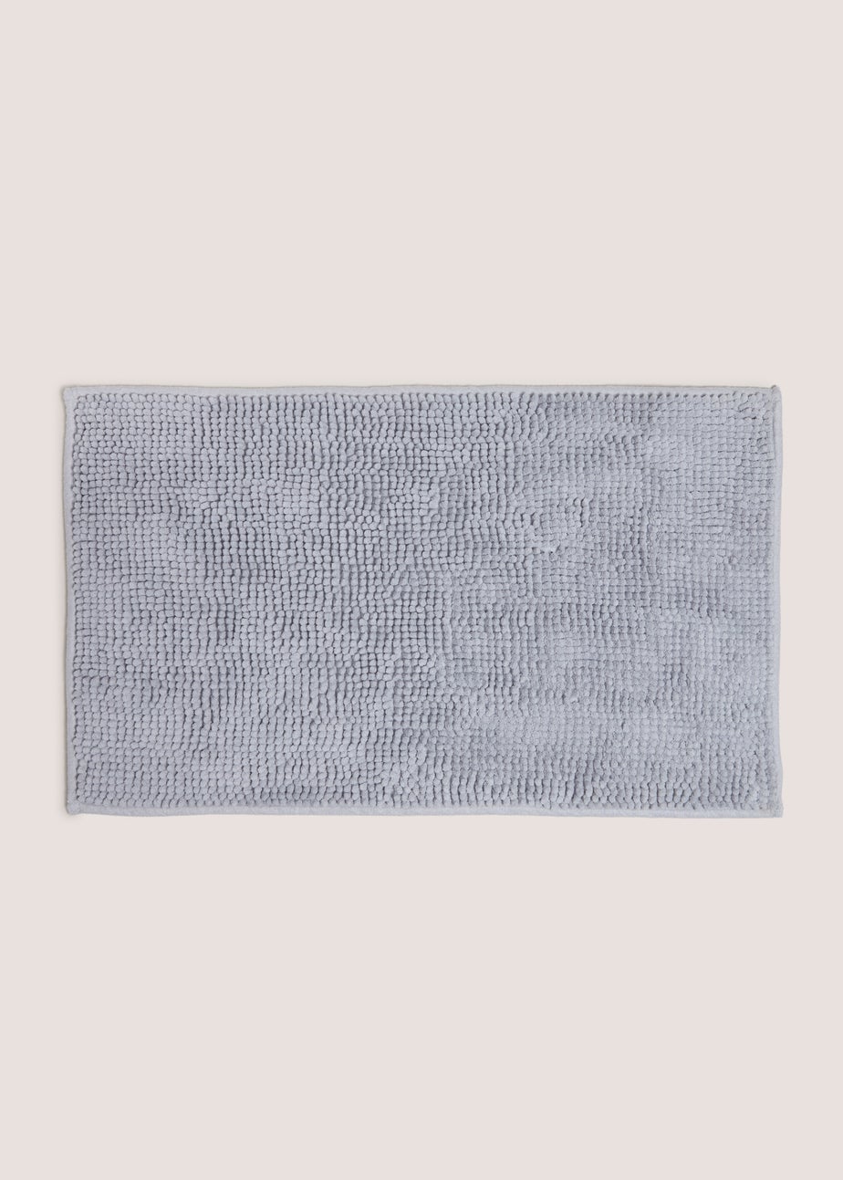 Blue Chenille Bath Mat