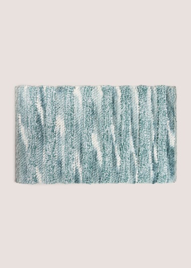 Blue Chenille Marl Bath Mat
