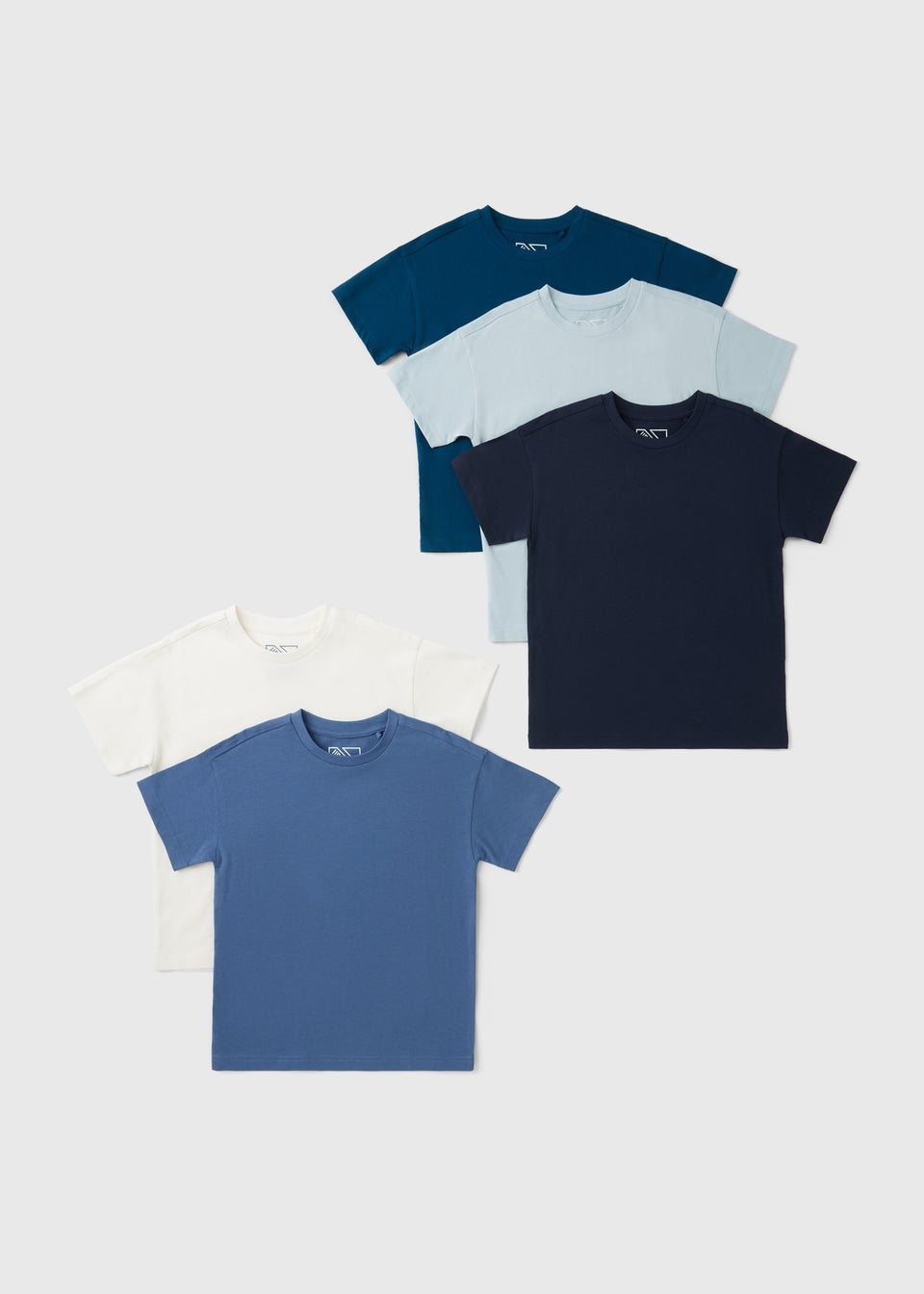 5 Pack Boys Blue T-Shirts (7-15yrs)