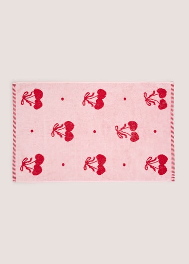 Pink Cherry Jacquard Hand Towel