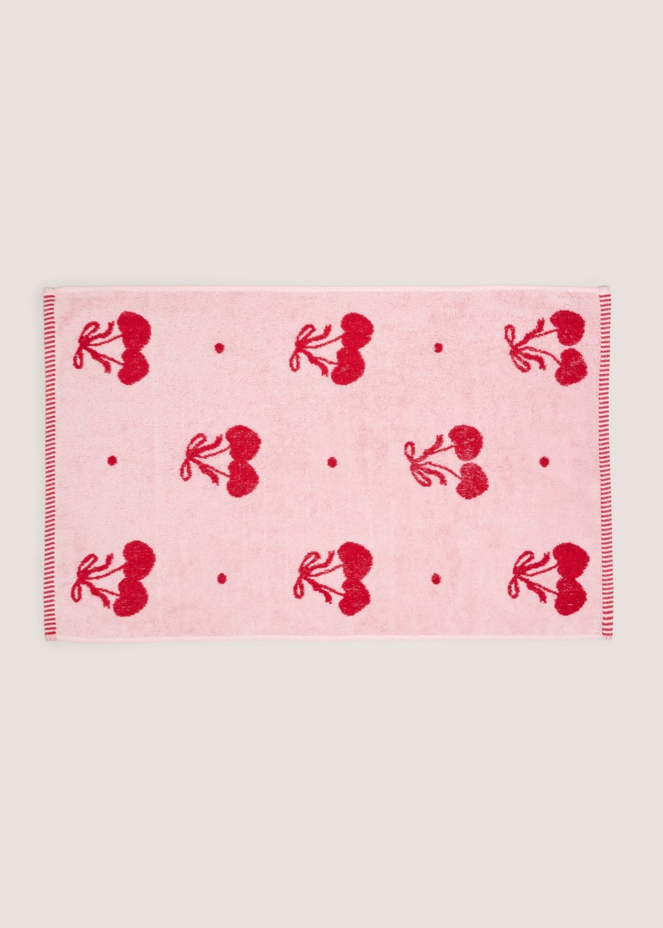 Pink Cherry Jacquard Hand Towel