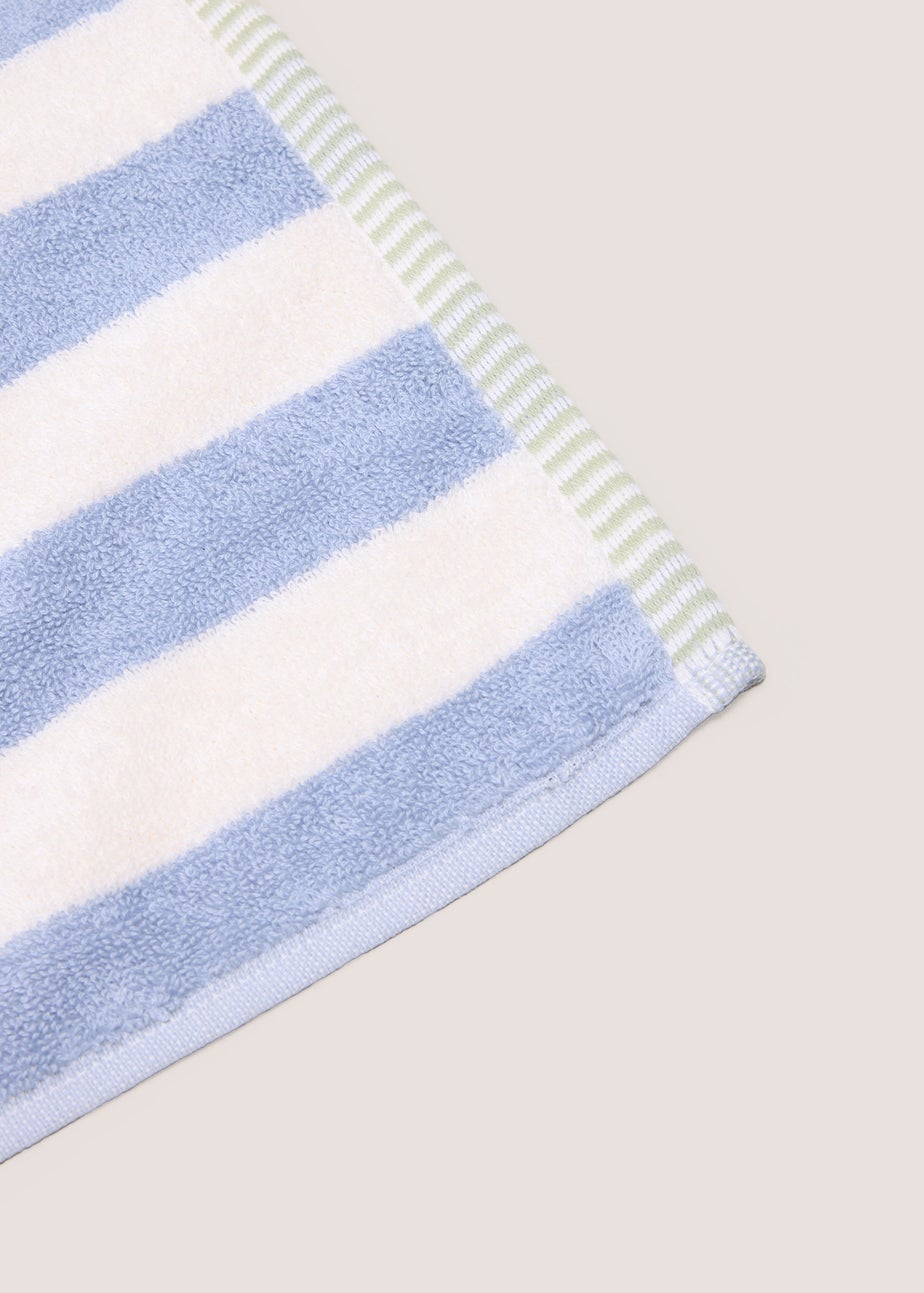 Blue Stripe Jacquard Hand Towel