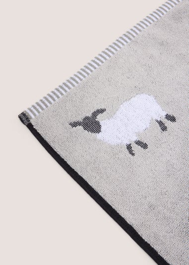Grey Sheep Jacquard Hand Towel