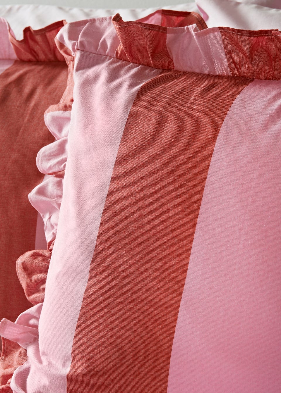 Pink Stripe Woven Duvet Set