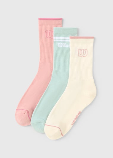 Wilson 3 Pack Pastel Ankle Socks