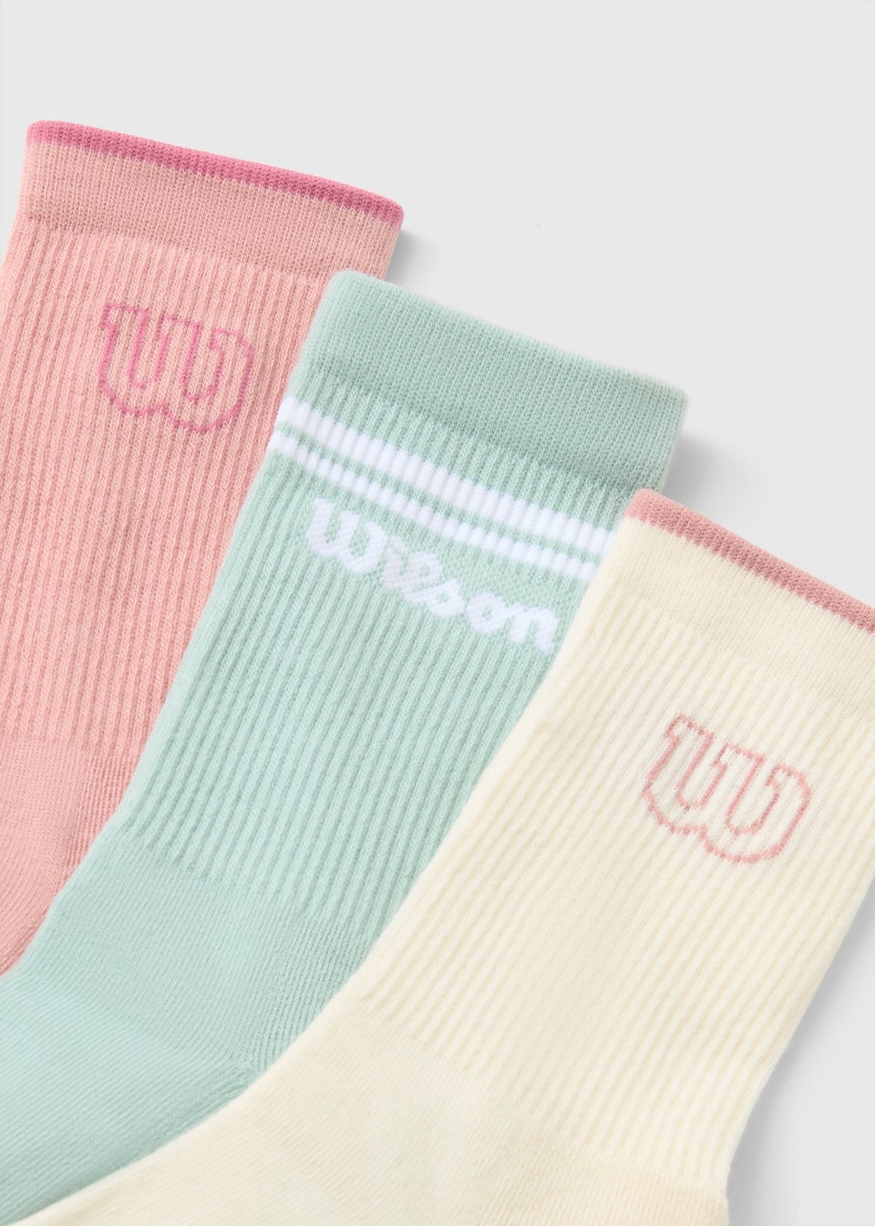 Wilson 3 Pack Pastel Ankle Socks