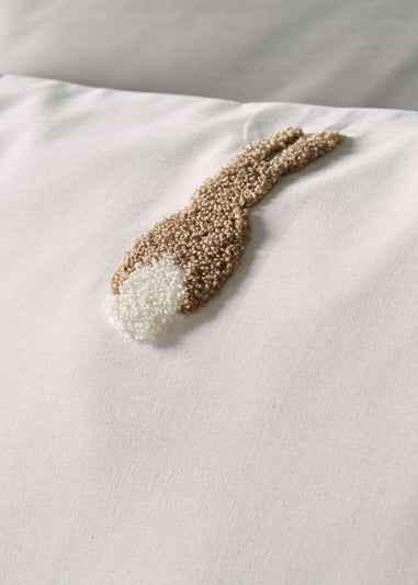 White Boucle Bunny Duvet Set