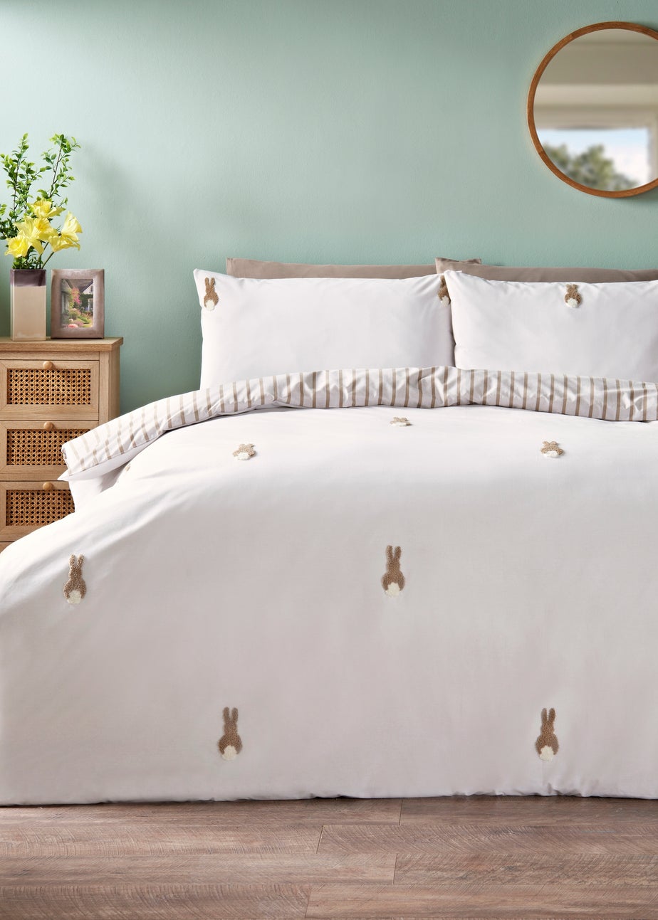 White Boucle Bunny Duvet Set