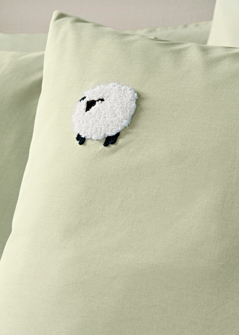 Green Boucle Sheep Duvet Set