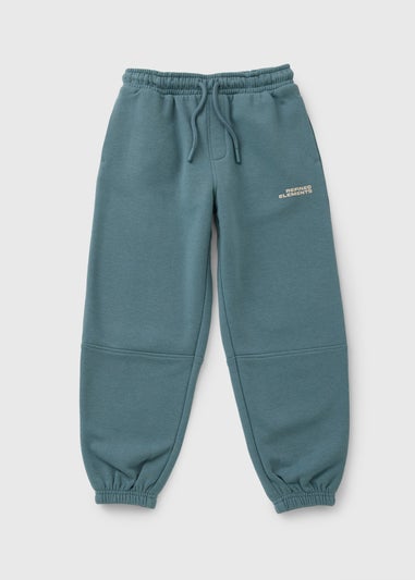 Boys Petrol Green Oversized Jogging Bottoms (7-15yrs)