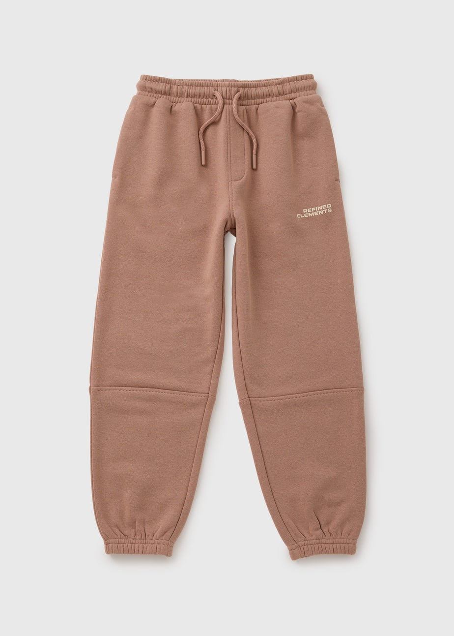 Boys Beige Oversized Jogging Bottoms (7-15yrs)