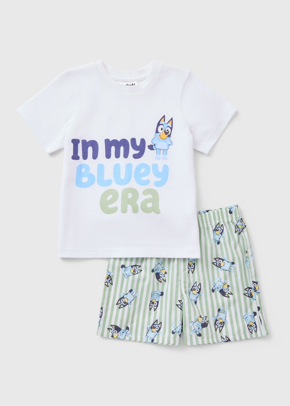 Bluey Kids White Short Pyjama Set  (1-7yrs)
