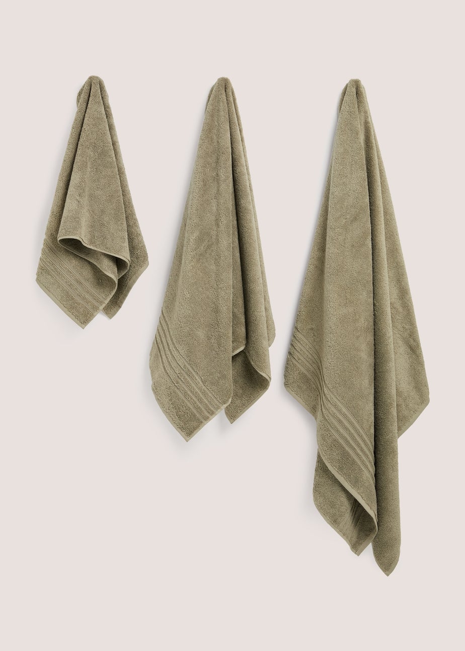 Sage Green 100% Egyptian Cotton Towels