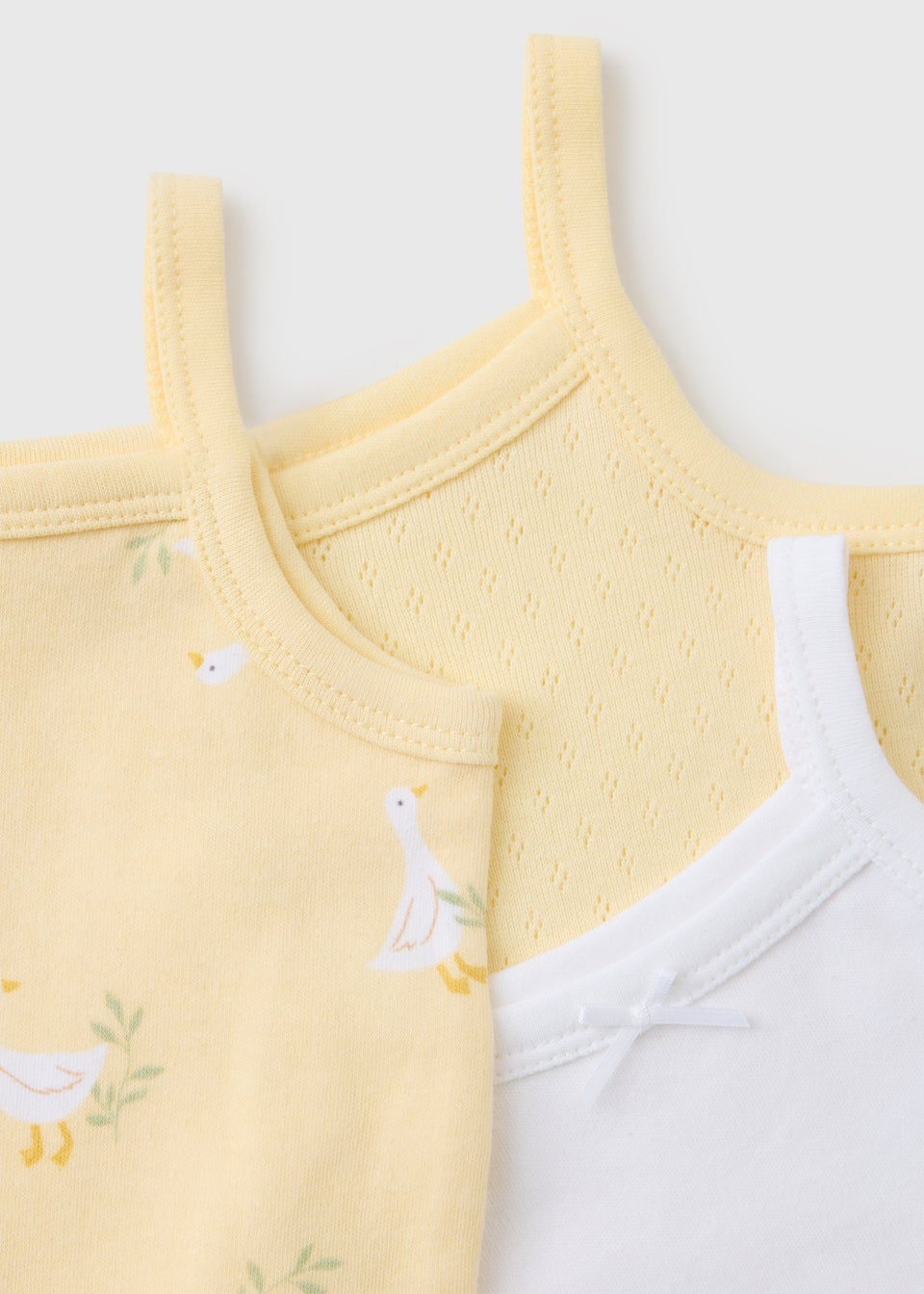 3 Pack Baby Yellow Bird Cami Bodysuits (Newborn-23mths)