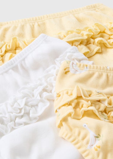 3 Pack Baby Yellow Frill Knickers (Newborn-23mths)
