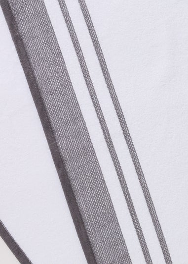 Grey Stripe Dobby Border Towels