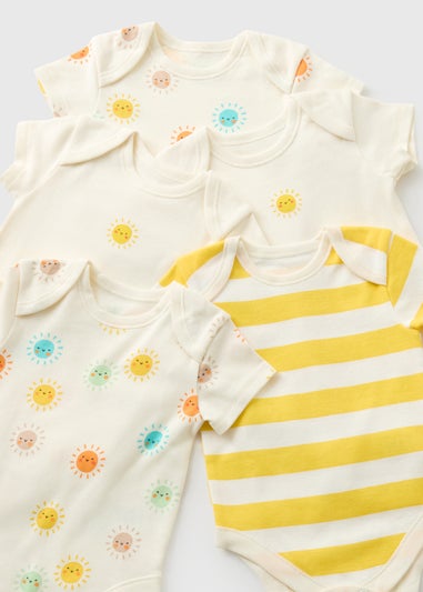 5 Pack Baby Multicolour Sun Bodysuits (Newborn-23mths)