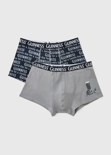 2 Pack Black & Grey Guinness Boxers